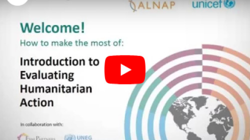 Introduction to Evaluating Humanitarian Action